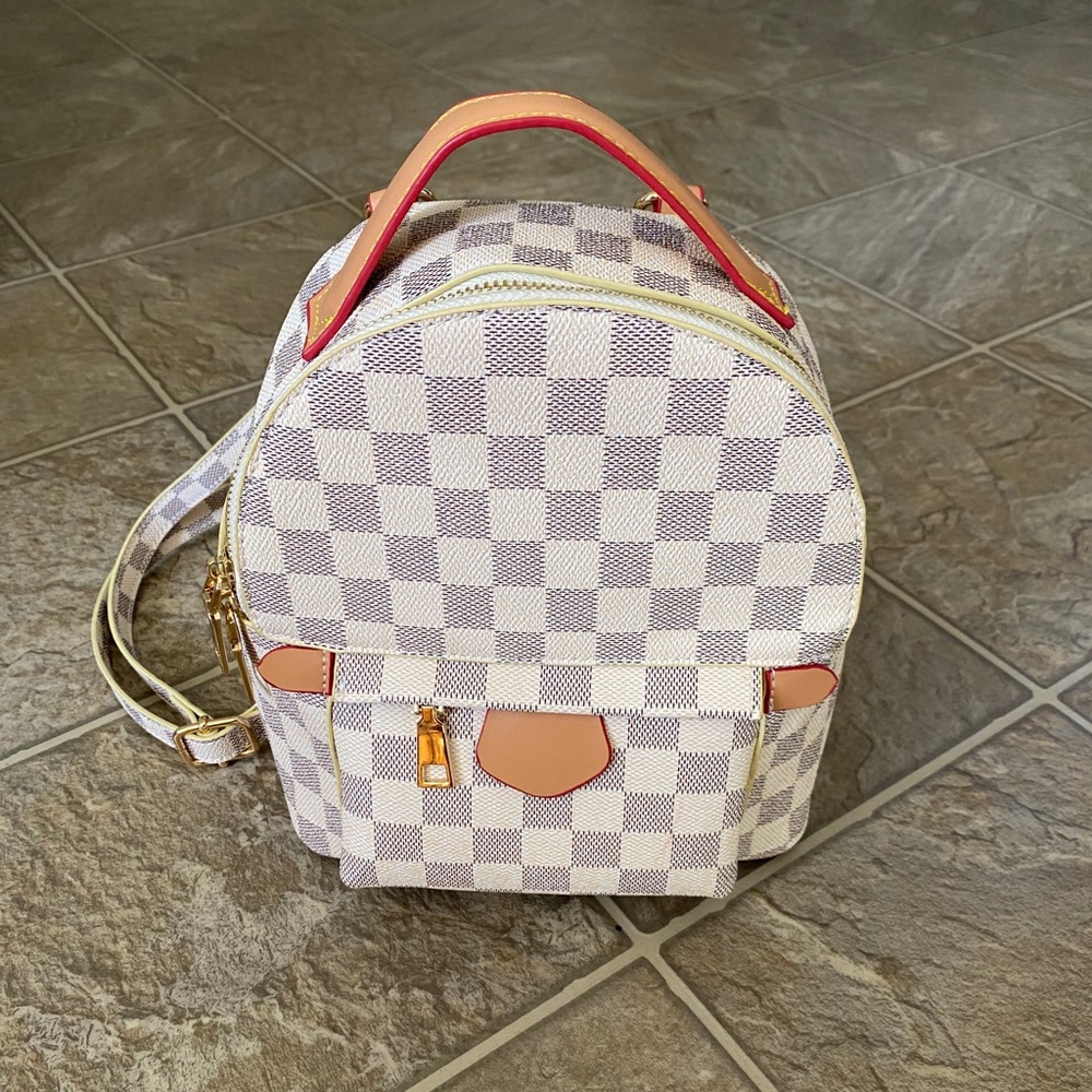 Mini checkered backpack
